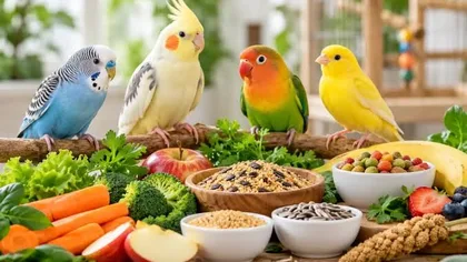 تغذیه و رژیم غذایی حیوانات خانگی در پرندگان؛ راهنمای کامل انتخاب غذای مناسب